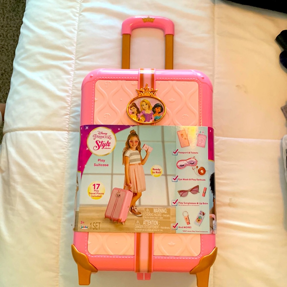 Disney princess style collection plastic play suitcase